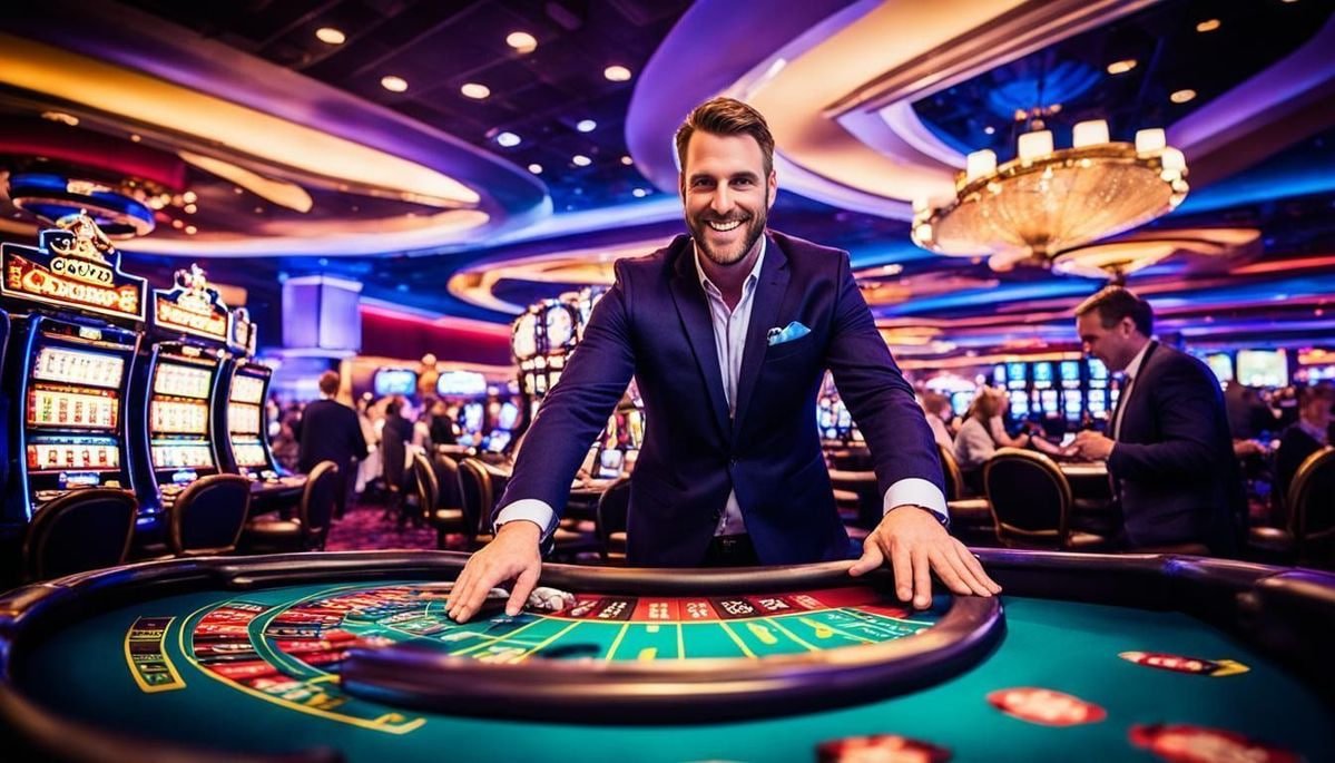 berhadiah mobile app interface showing Nolimit City live dealer lobby with table selection and player counts